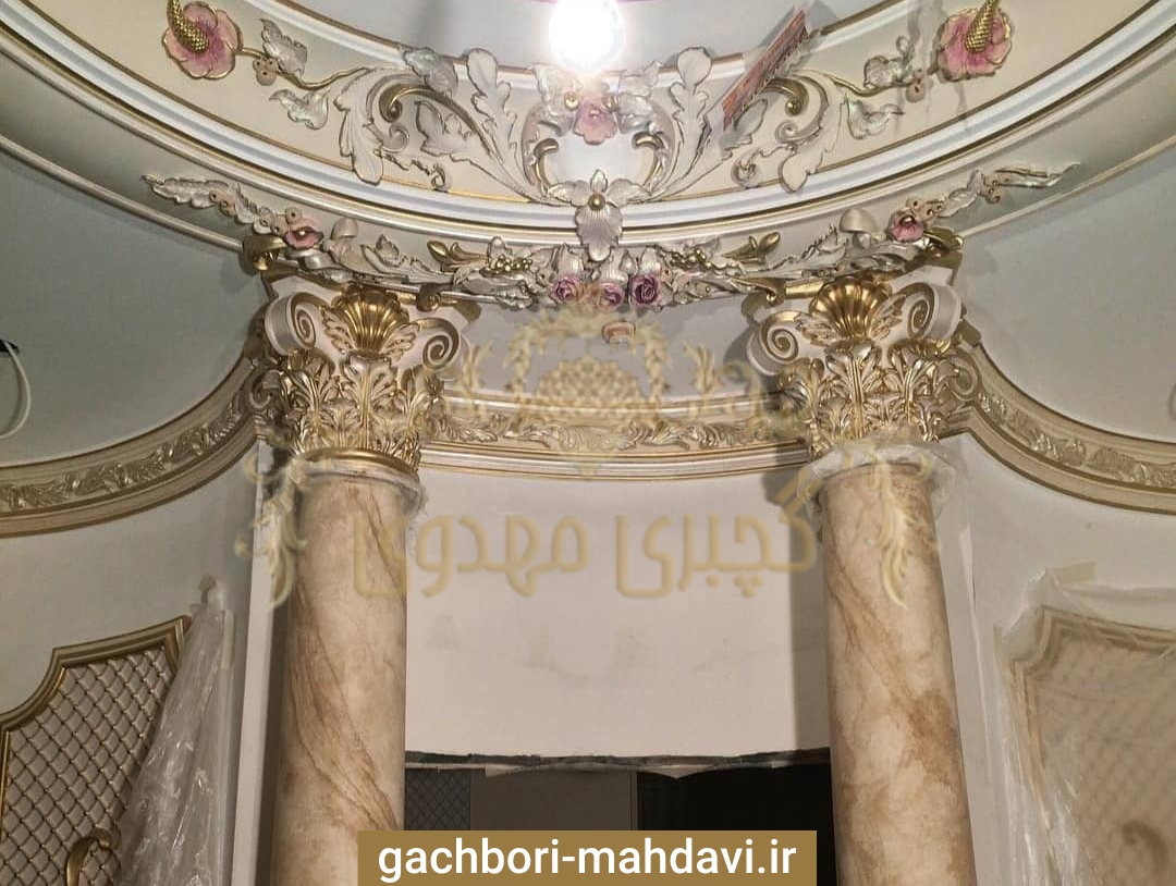 گچبری ستون مربع - گچبری مهدوی